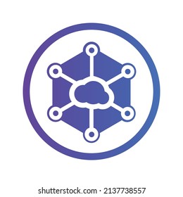 Storj Cryptocurrency token icon. STORJ token symbol. Cryptocurrency vector icon. Flat Vector illustration - Vector