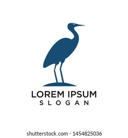 a stork animal logo template