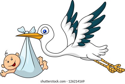 Image result for stork with baby images