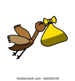 Stork bird cartoon