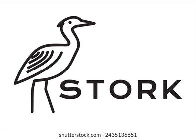 Stork Bird Logo Design Template EPS-Datei