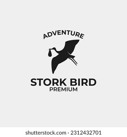 Idea de ilustración de concepto de diseño de logotipo de ave torta