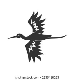 Stork bird logo template Icon Illustration Brand Identity