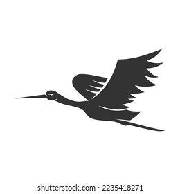 Stork bird logo template Icon Illustration Brand Identity