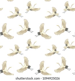 Stork Bird Seamless Pattern