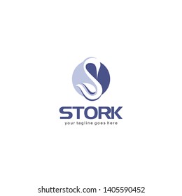 STORK Blue Logo Design Concept