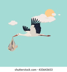 Stork brings baby