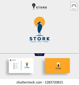 stork business logo template creative vector illustration