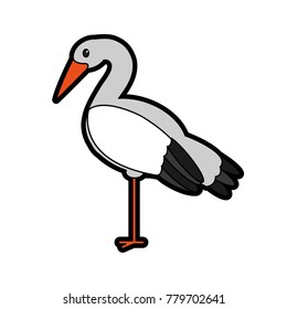 Stork cartoon design