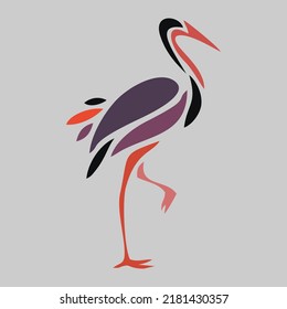 stork cartoon poster image. abstract stork poster. stork posters.