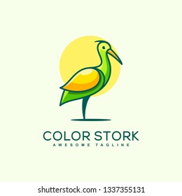 Stork Concept illustration vector Design template. Suitable for Creative Industry, Multimedia, entertainment, Educations, Shop, and any related business
