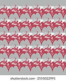 stork curtain pattern seamless retro
