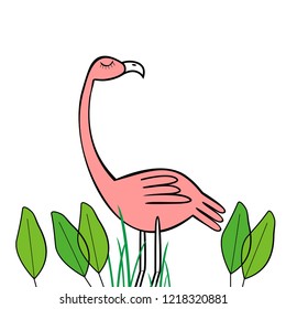 stork cute background vector illustration