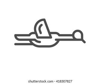 Stork flat icon - vector illustration