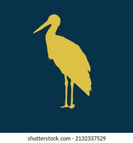 Stork Icon Flat Graphic Design - Illustration