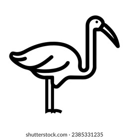 stork icon illustration vector isolated