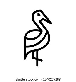 stork icon or logo isolated sign symbol vector illustration - high quality black style vector icons
