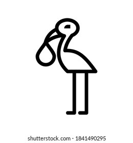 stork icon or logo isolated sign symbol vector illustration - high quality black style vector icons

