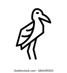 stork icon or logo isolated sign symbol vector illustration - high quality black style vector icons
