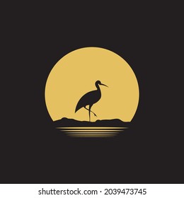 stork icon vector illustration template design