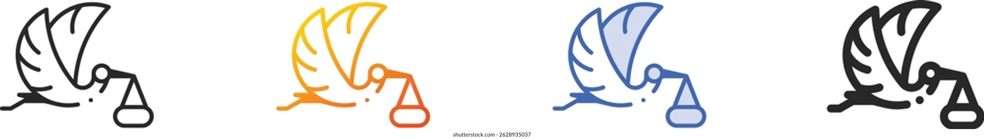 stork icon.Thin Linear, Gradient, Blue Stroke and bold Style Design Isolated On White Background