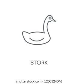 Stork linear icon. Stork concept stroke symbol design. Thin graphic elements vector illustration, outline pattern on a white background, eps 10.