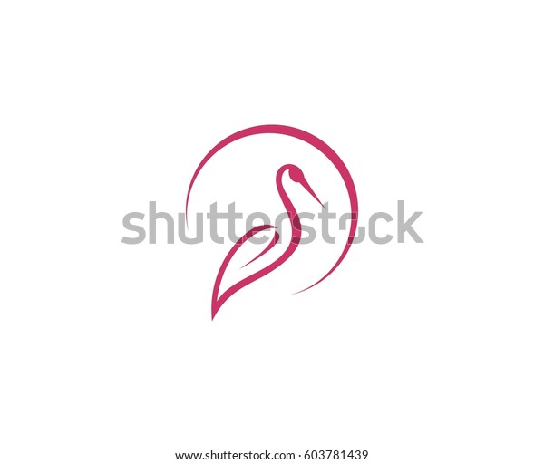 Stork Logo Stock Vector (Royalty Free) 603781439