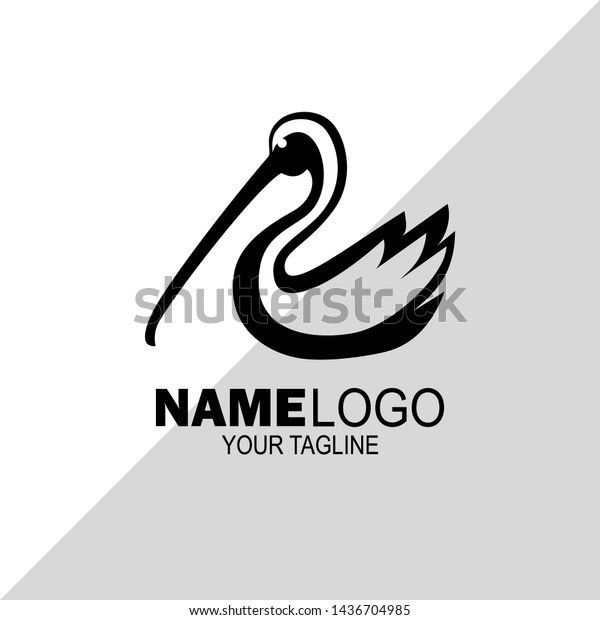 Stork Logo Can Be Used Airlines Stock Vector Royalty Free 1436704985