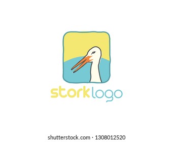 Stork logo concept