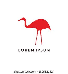 Stork logo design, crane bird, creative logo design inspiration