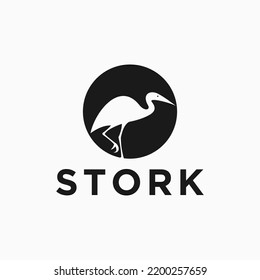 Stork Logo Design Vector Illustration Stock Vector (Royalty Free ...