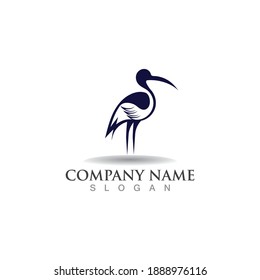 Stork logo image simple design creative template vector concept 