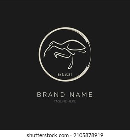 stork logo line style template design vector for brand or company and other