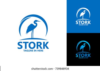 Stork Logo Template Design