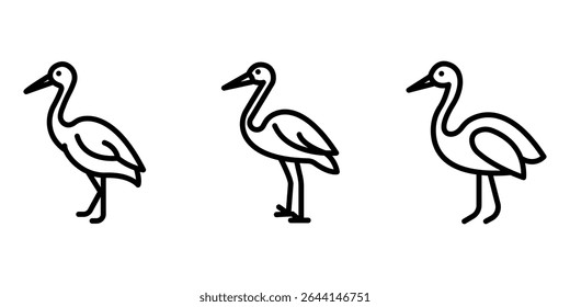 estrutura de tópicos do stork ou pacote de design de ícone de linha.