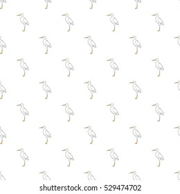 Stork pattern. Cartoon illustration of stork vector pattern for web