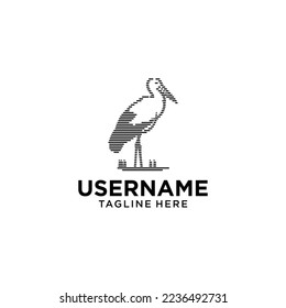 Stork premium logo design vector	