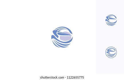 stork technology logo icon vector