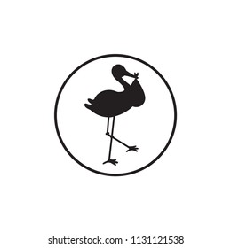 Stork vector icon