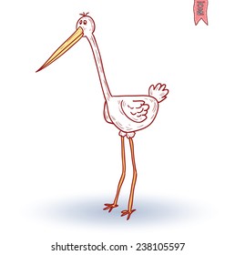 stork, vector illustration