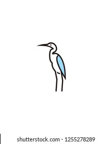 stork vector logo graphic design