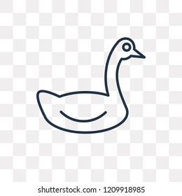 Stork vector outline icon isolated on transparent background, high quality linear Stork transparency concept can be used web and mobile