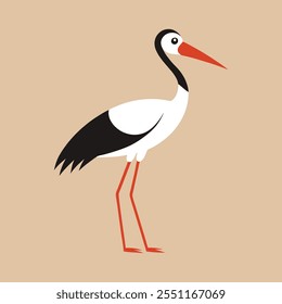 stork--bird- vector-illustration, this is a editable file.