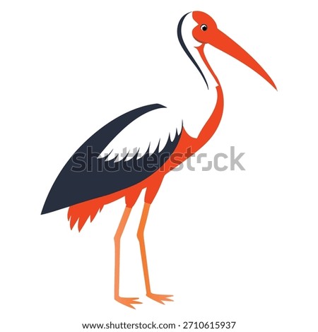 Storkl vector on white bacground