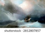 The Storm (1851) - vector illustration