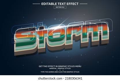 Storm 3D Editable Text Effect Template