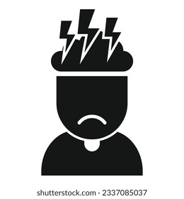 Storm antidepressant icon simple vector. Drug treatment. Person cure