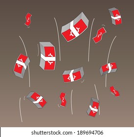 storm bank down. vector / illustration