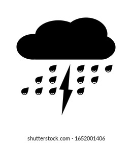 Storm black vector icon. Weather forecast. vector eps 10