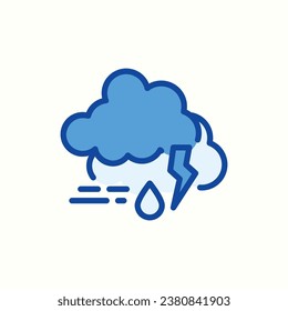 storm blue icon, isolated icon in light background, perfect for website, blog, logo, graphic design, social media, UI, mobile app